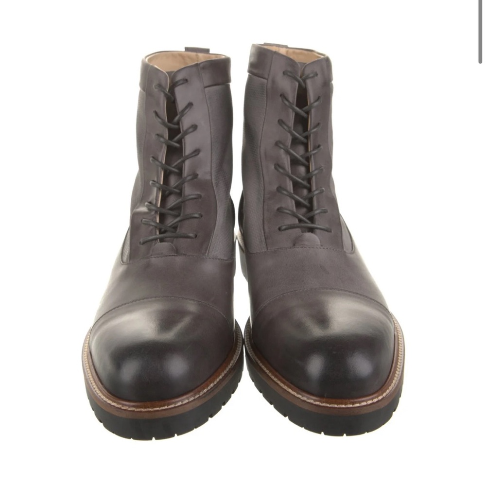 Ross & Snow Men's Gray Leather Boots Sz 10 EUC